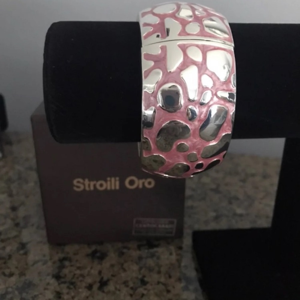 NWT silver and mauve Bracelet from Italy